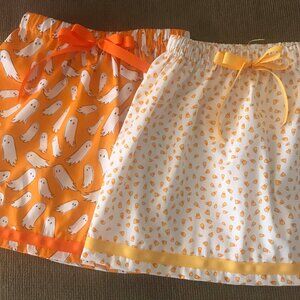 Halloween Ghost and Candy corn  elastic Waist skirts 6